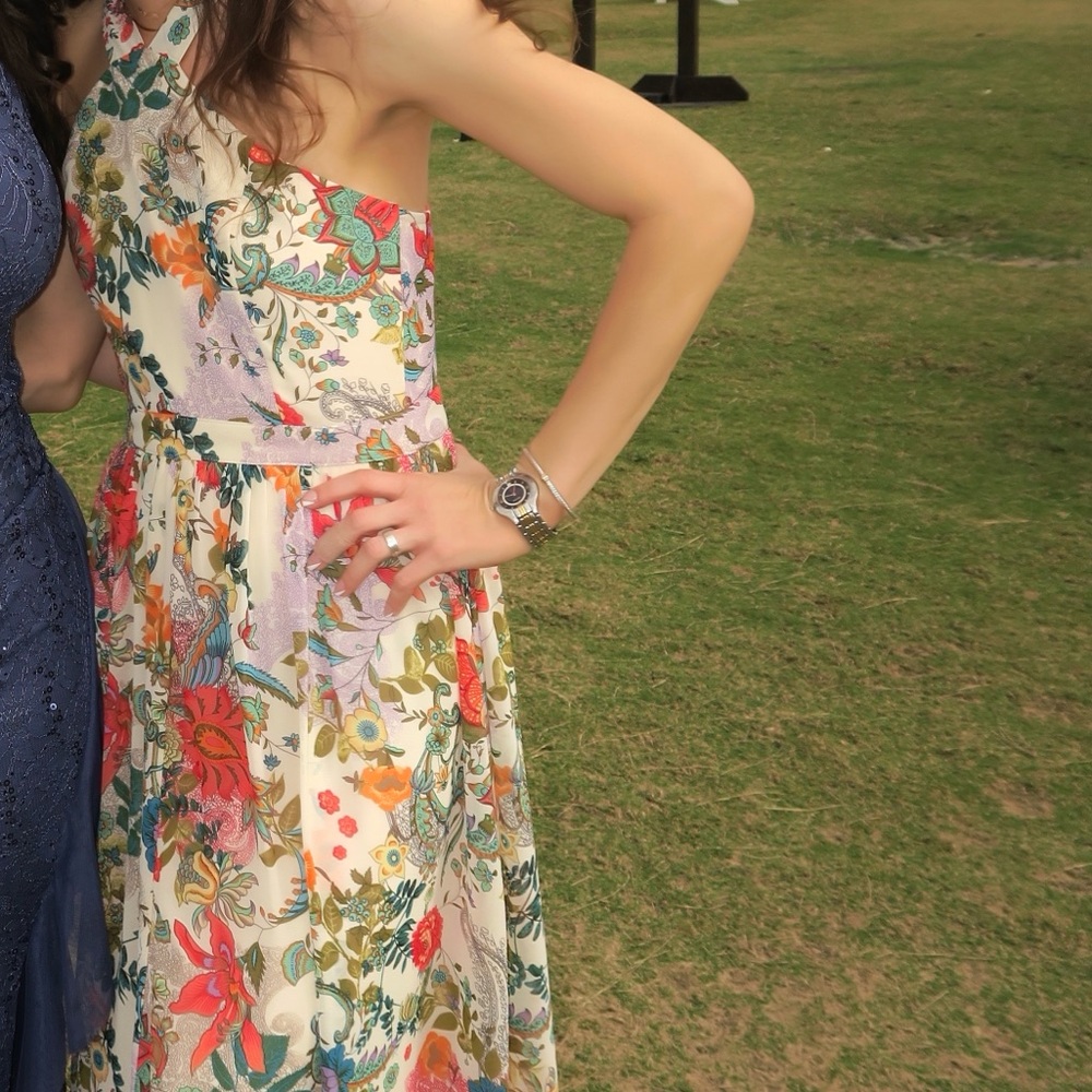 Floral Maxi Dress with Multicolor Design